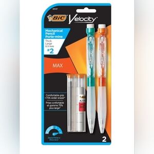 BIC Velocity Max Mechanical Pencils, With Colorful Barrel, Thick Large (0.9mm)